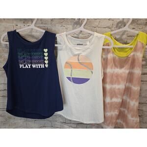Prince Girls Tank Tops Set Of 3 Size Large Summer Tanks Tops